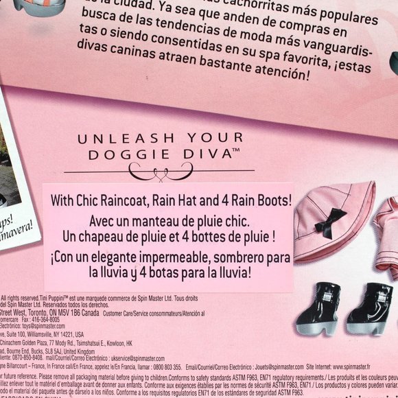 TINI PUPPINI Spring Showers Raincoat Hat Boots Dog Outfit Fashion Boutique Set - Picture 9 of 11